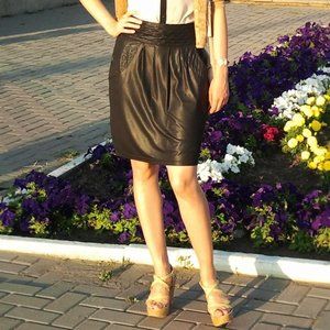 SALE Black embossed skirt, sz S